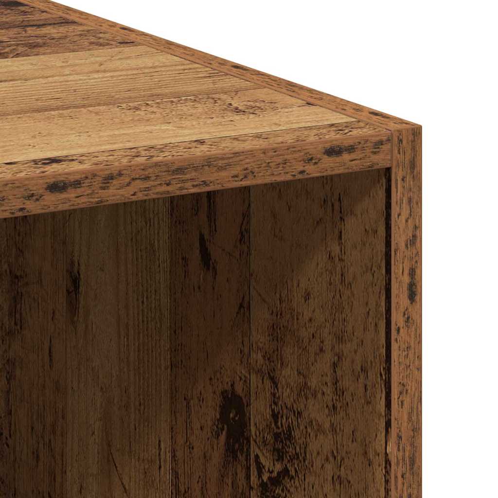 vidaXL Bookcase with Drawer Old Wood 30 x 42.4 x 185.2 cm
