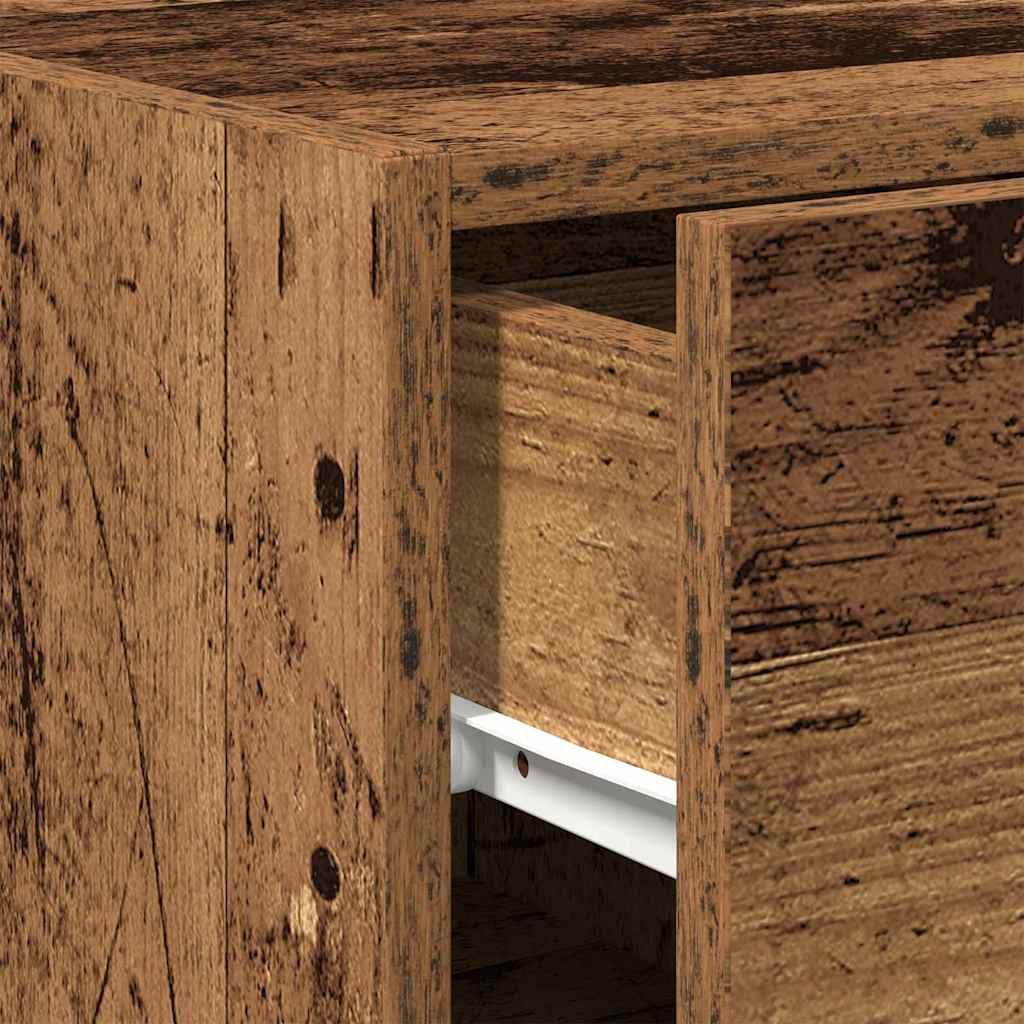 vidaXL Sideboard with Drawer Old Wood 30 x 42.5 x 93 cm
