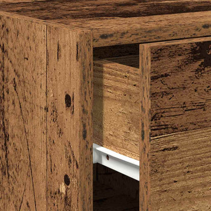 vidaXL Sideboard with Drawer Old Wood 30 x 42.5 x 93 cm
