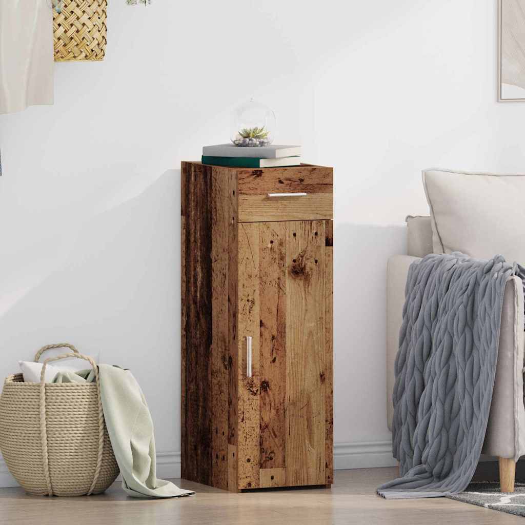 vidaXL Sideboard with Drawer Old Wood 30 x 42.5 x 93 cm