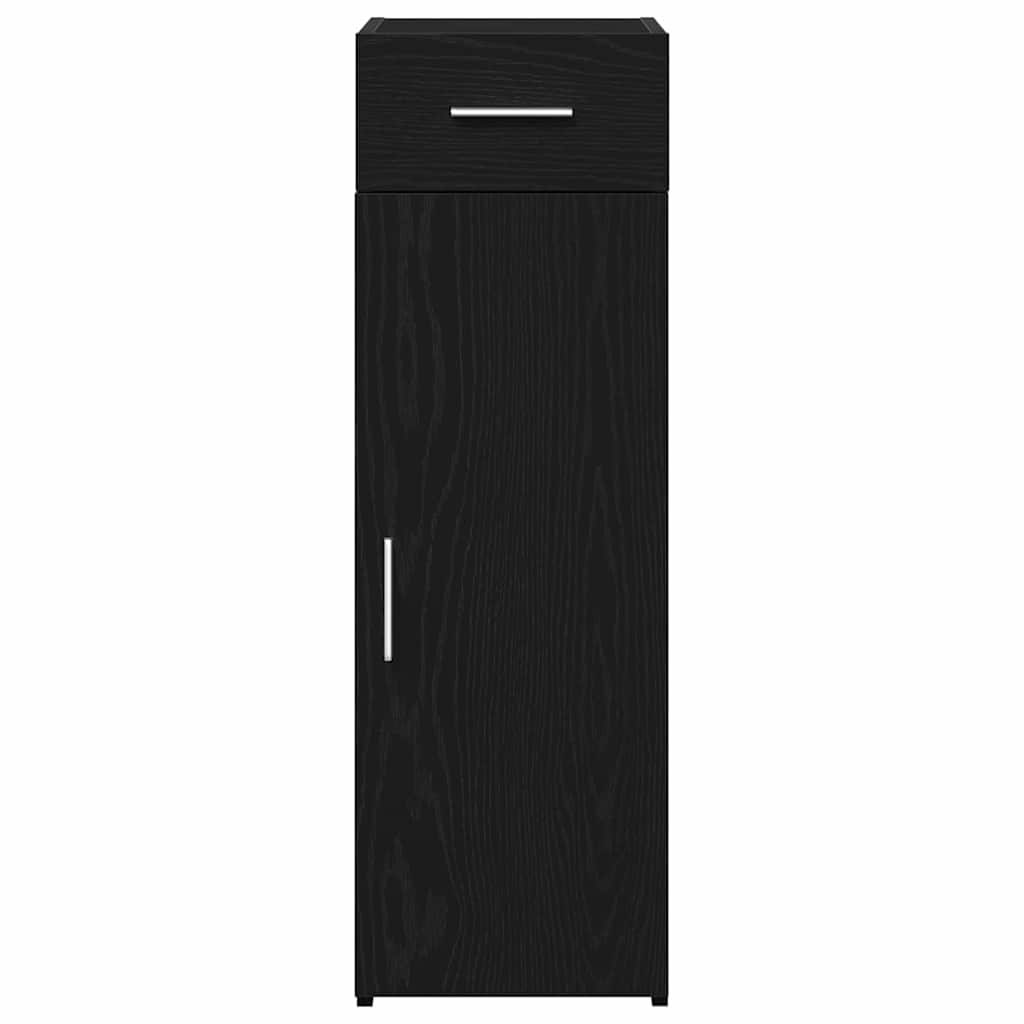 vidaXL Sideboard with Drawer Black Oak 30 x 42.5 x 93 cm