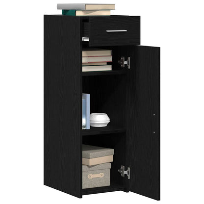 vidaXL Sideboard with Drawer Black Oak 30 x 42.5 x 93 cm