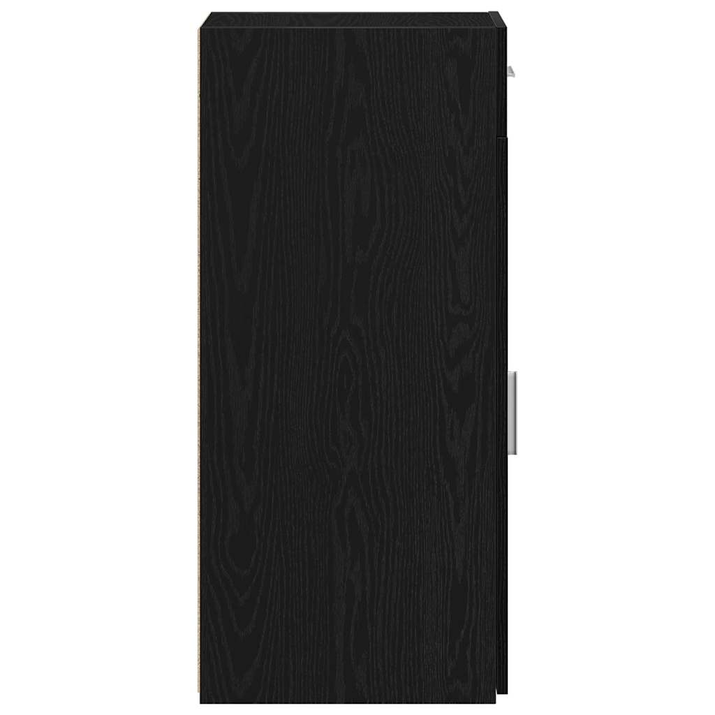 vidaXL Sideboard with Drawer Black Oak 30 x 42.5 x 93 cm