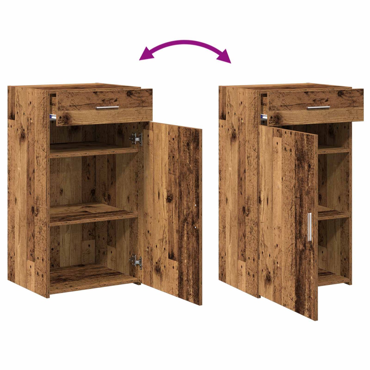 vidaXL Sideboard Old Wood 50 x 42.5 x 93 cm