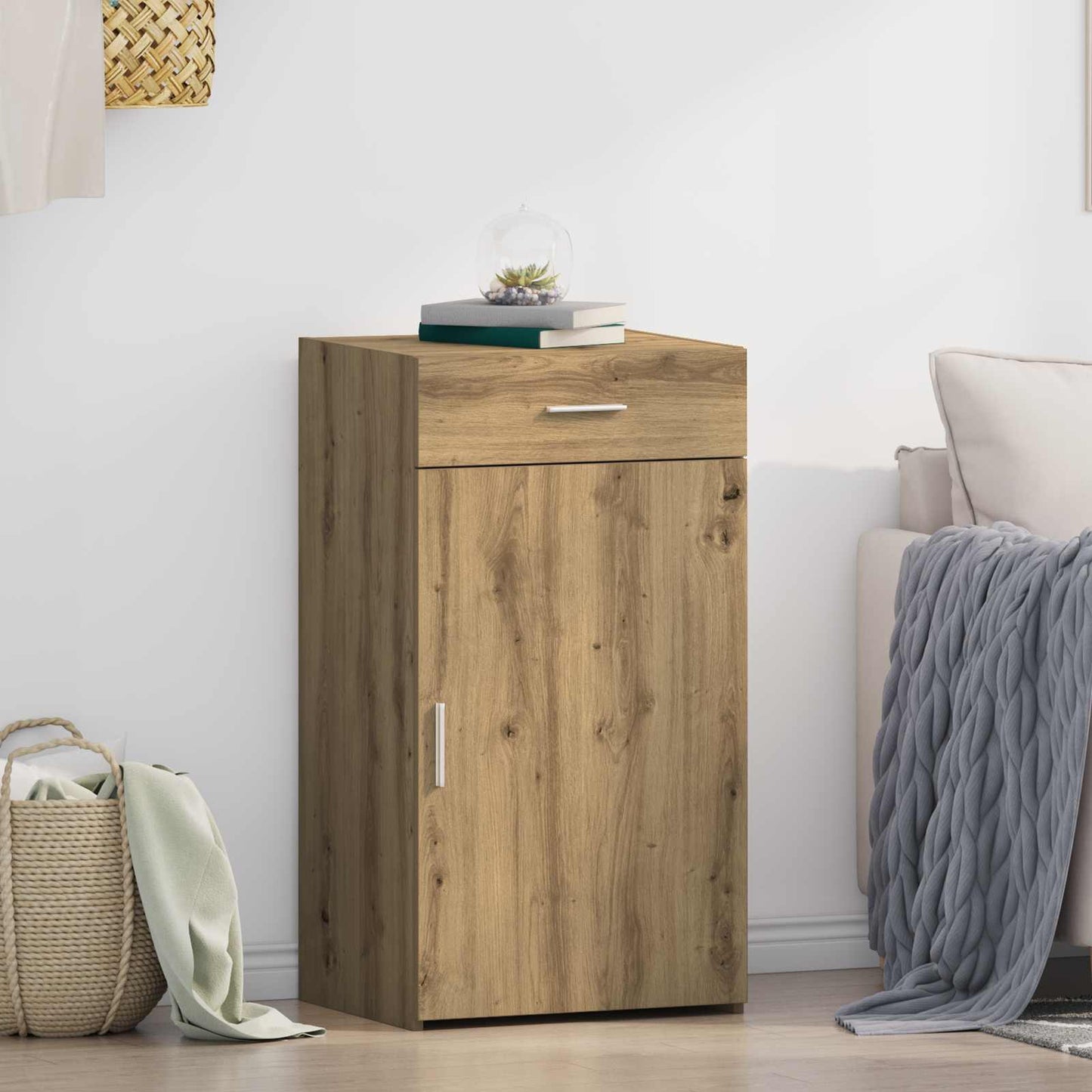 vidaXL Sideboard with Drawer Artisan Oak 50 x 42.5 x 93 cm