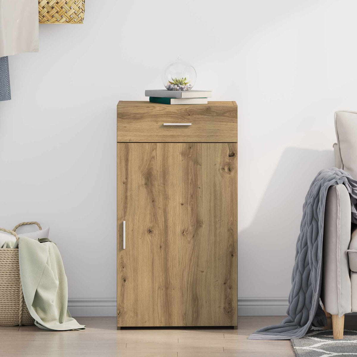 vidaXL Sideboard Artisan Oak 50 x 42.5 x 93 cm