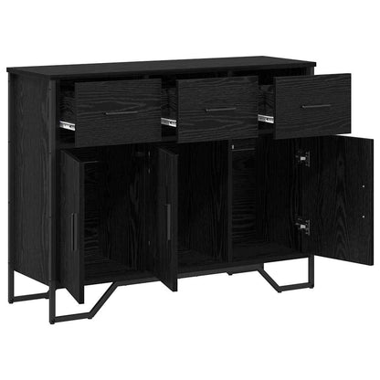 vidaXL Sideboard with Drawer Black Oak 97 x 32.5 x 74.5 cm