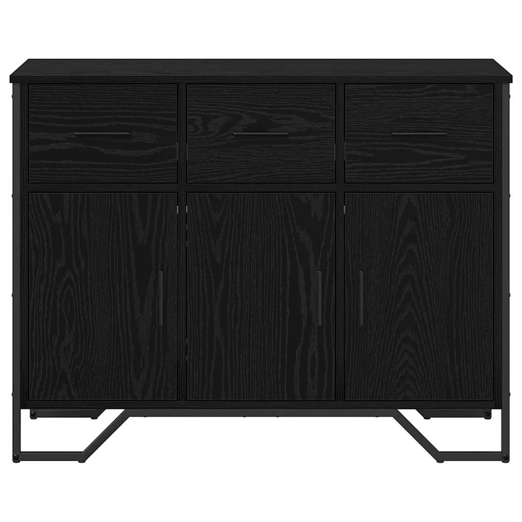 vidaXL Sideboard with Drawer Black Oak 97 x 32.5 x 74.5 cm