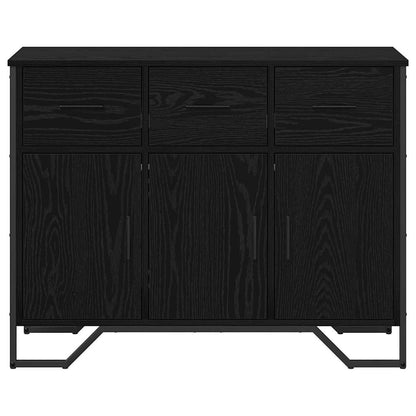 vidaXL Sideboard with Drawer Black Oak 97 x 32.5 x 74.5 cm