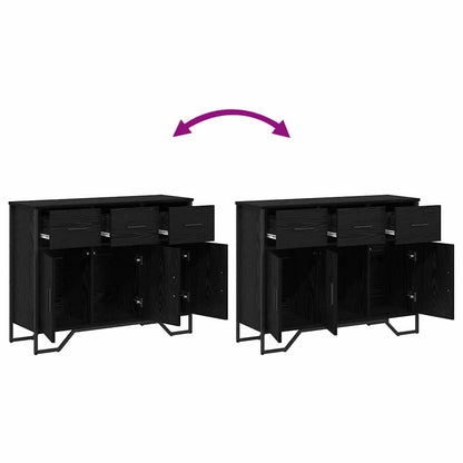 vidaXL Sideboard with Drawer Black Oak 97 x 32.5 x 74.5 cm