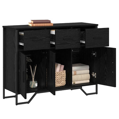 vidaXL Sideboard with Drawer Black Oak 97 x 32.5 x 74.5 cm