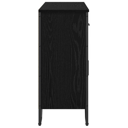 vidaXL Sideboard with Drawer Black Oak 97 x 32.5 x 74.5 cm