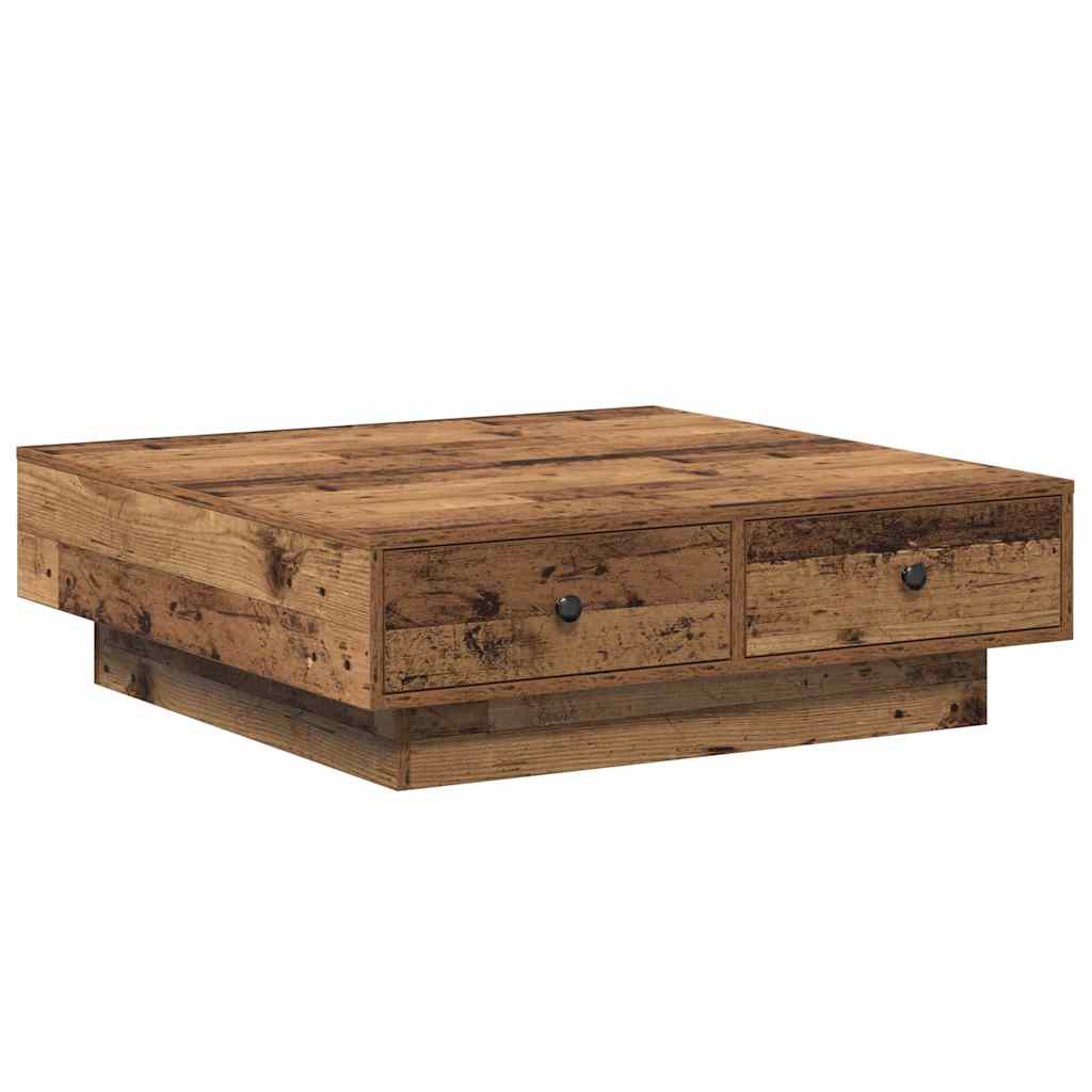 vidaXL Coffee Table Old Wood 90 x 90 x 28 cm Engineered Wood