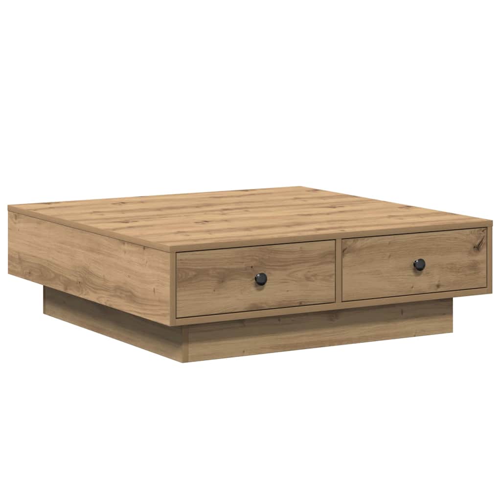vidaXL Coffee Table Artisan Oak 90 x 90 x 28 cm Engineered Wood