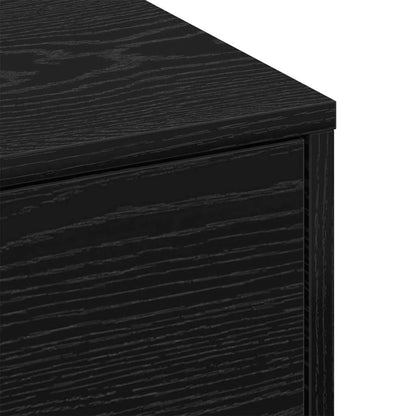 vidaXL Coffee Table Black Oak 90 x 90 x 28 cm Engineered Wood