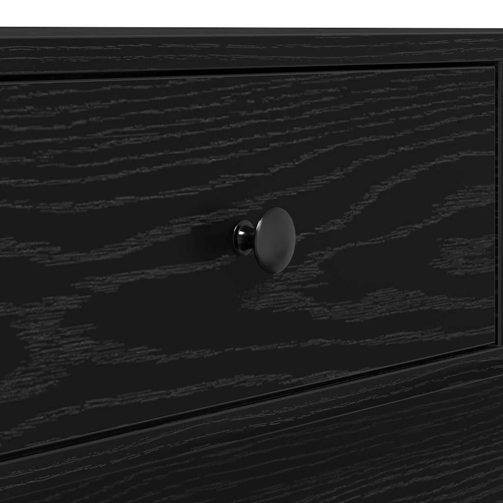 vidaXL Coffee Table Black Oak 90 x 90 x 28 cm Engineered Wood