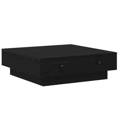 vidaXL Coffee Table Black Oak 90 x 90 x 28 cm Engineered Wood
