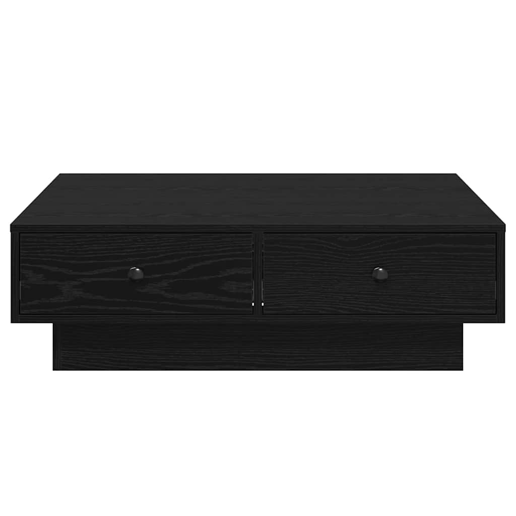 vidaXL Coffee Table Black Oak 90 x 90 x 28 cm Engineered Wood