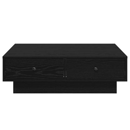 vidaXL Coffee Table Black Oak 90 x 90 x 28 cm Engineered Wood