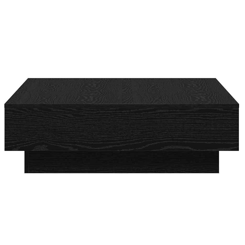 vidaXL Coffee Table Black Oak 90 x 90 x 28 cm Engineered Wood