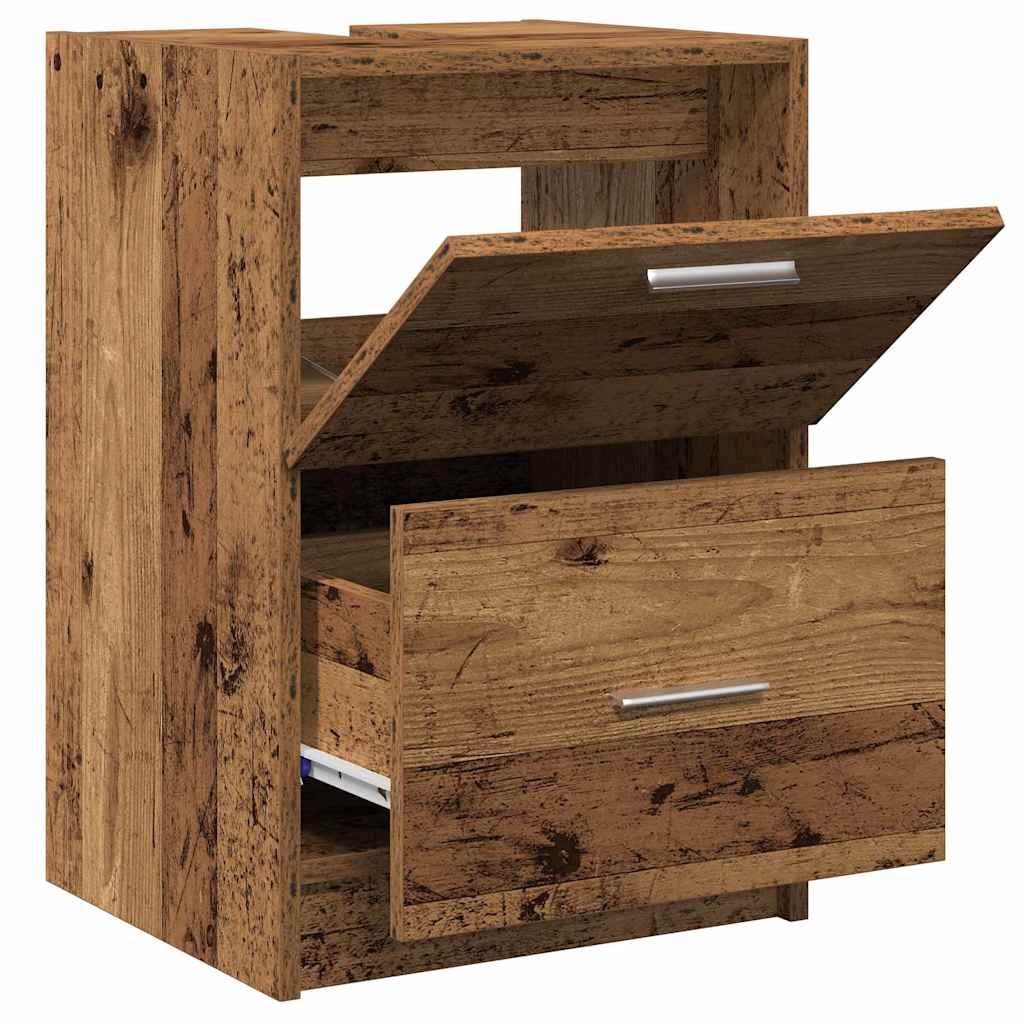 vidaXL Bathroom Cabinet Old Wood 40 x 37 x 59 cm Engineered wood