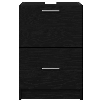 vidaXL Bathroom Cabinet Black Oak 40 x 37 x 59 cm Engineered wood