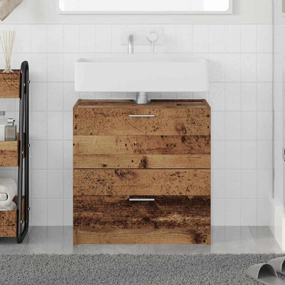 vidaXL Bathroom Cabinet Old Wood 59 x 37 x 59 cm Engineered wood