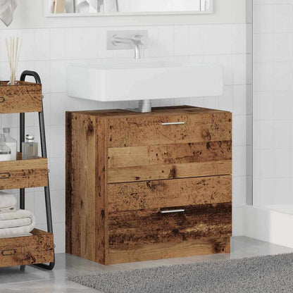 vidaXL Bathroom Cabinet Old Wood 59 x 37 x 59 cm Engineered wood