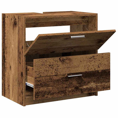 vidaXL Bathroom Cabinet Old Wood 59 x 37 x 59 cm Engineered wood