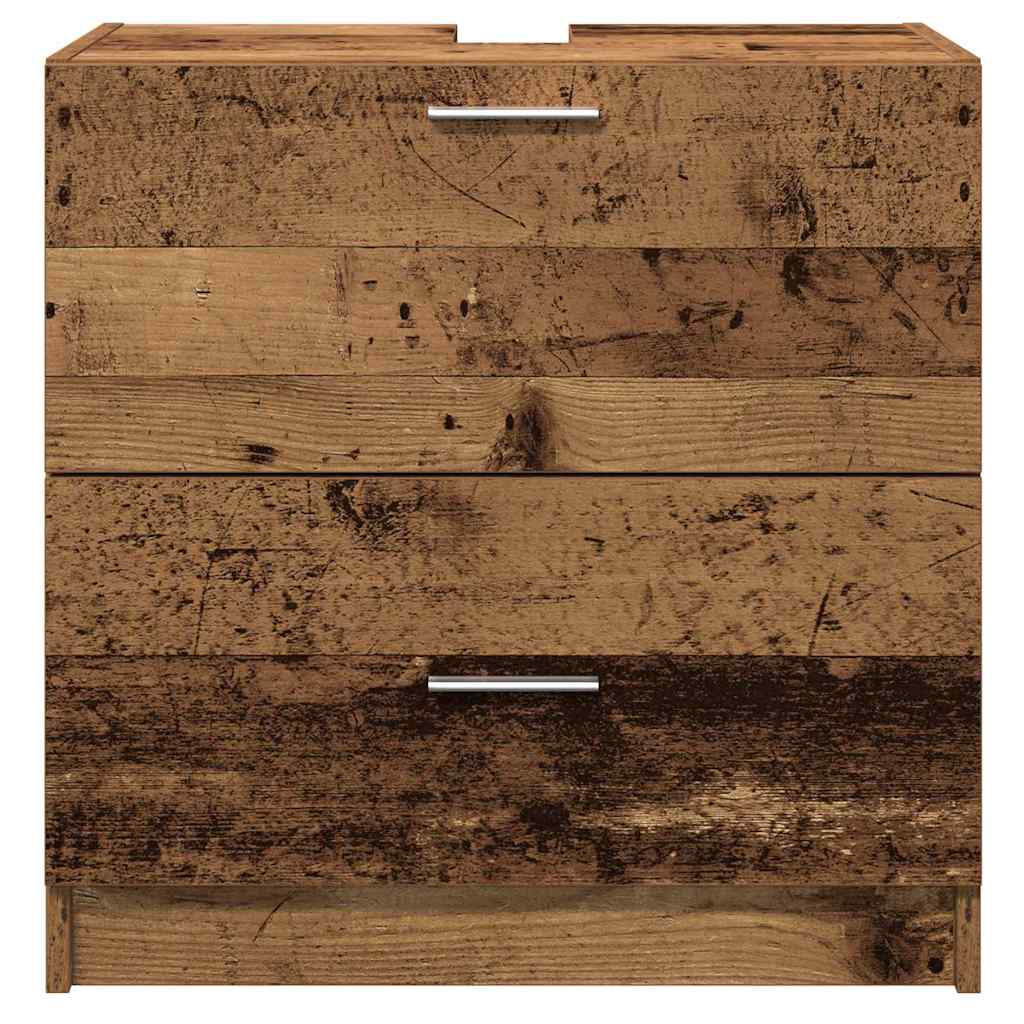 vidaXL Bathroom Cabinet Old Wood 59 x 37 x 59 cm Engineered wood