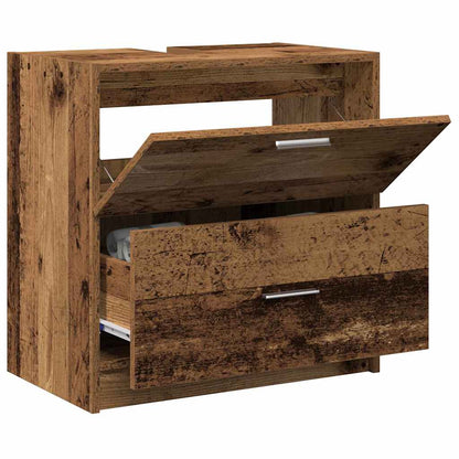 vidaXL Bathroom Cabinet Old Wood 59 x 37 x 59 cm Engineered wood