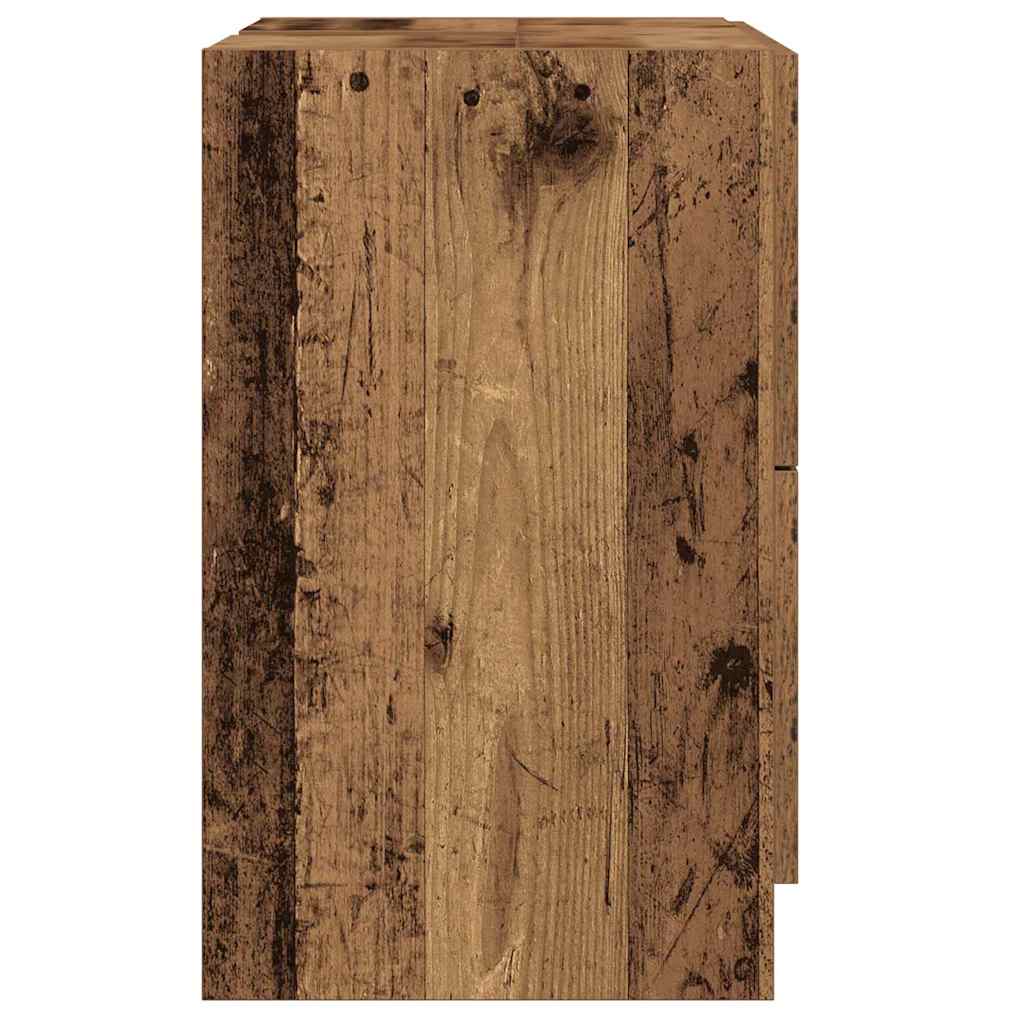 vidaXL Bathroom Cabinet Old Wood 59 x 37 x 59 cm Engineered wood