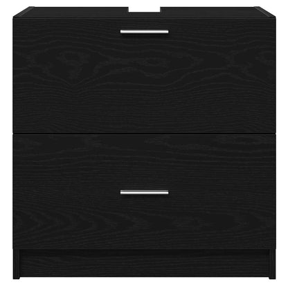 vidaXL Bathroom Cabinet Black Oak 59 x 37 x 59 cm Engineered wood