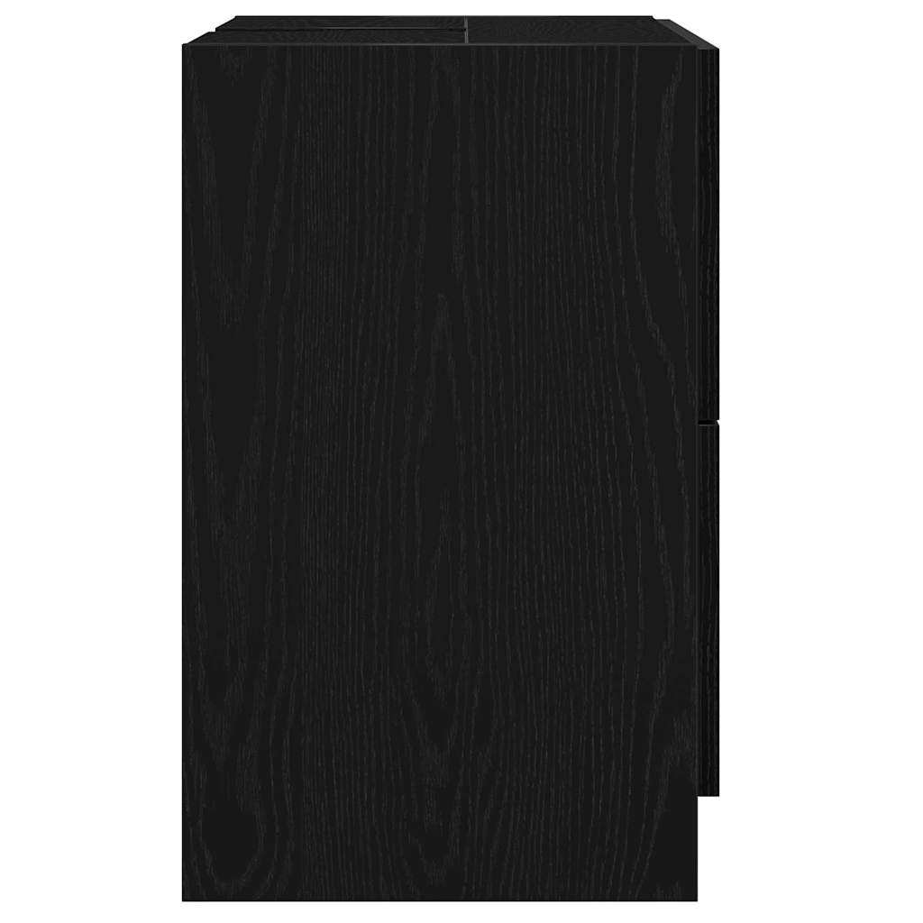 vidaXL Bathroom Cabinet Black Oak 59 x 37 x 59 cm Engineered wood