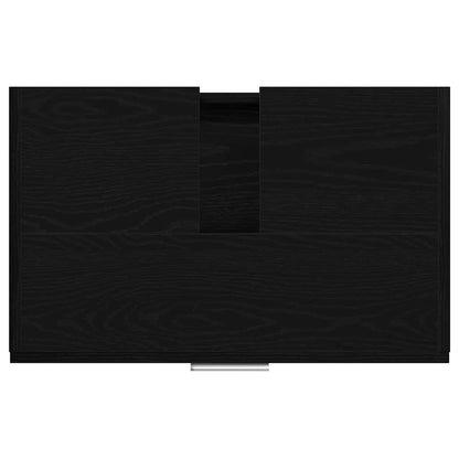 vidaXL Bathroom Cabinet Black Oak 59 x 37 x 59 cm Engineered wood