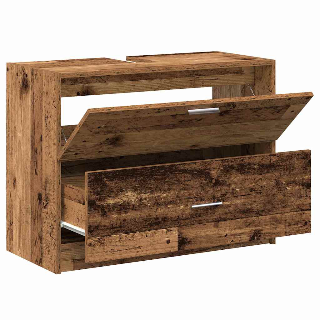 vidaXL Bathroom Cabinet Old Wood 78 x 37 x 59 cm Engineered wood