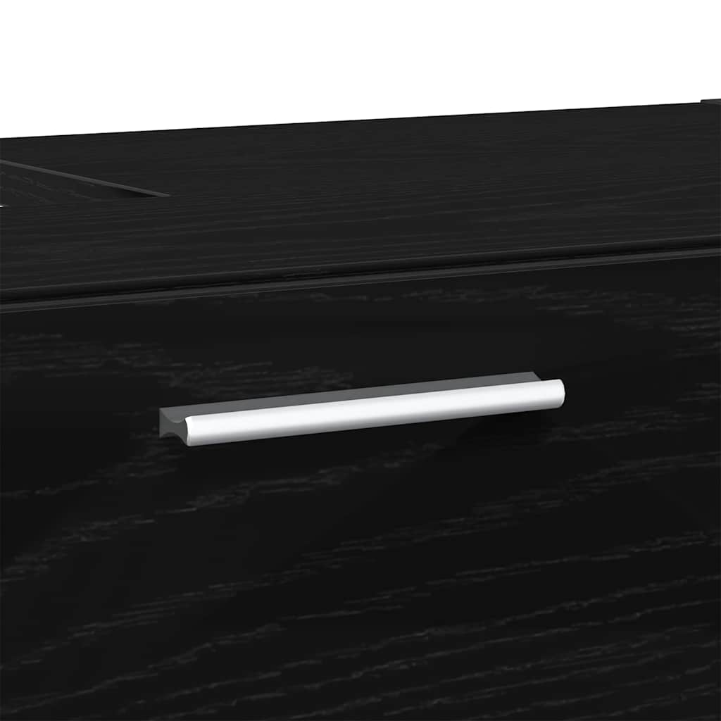 vidaXL Bathroom Cabinet Black Oak 78 x 37 x 59 cm Engineered wood