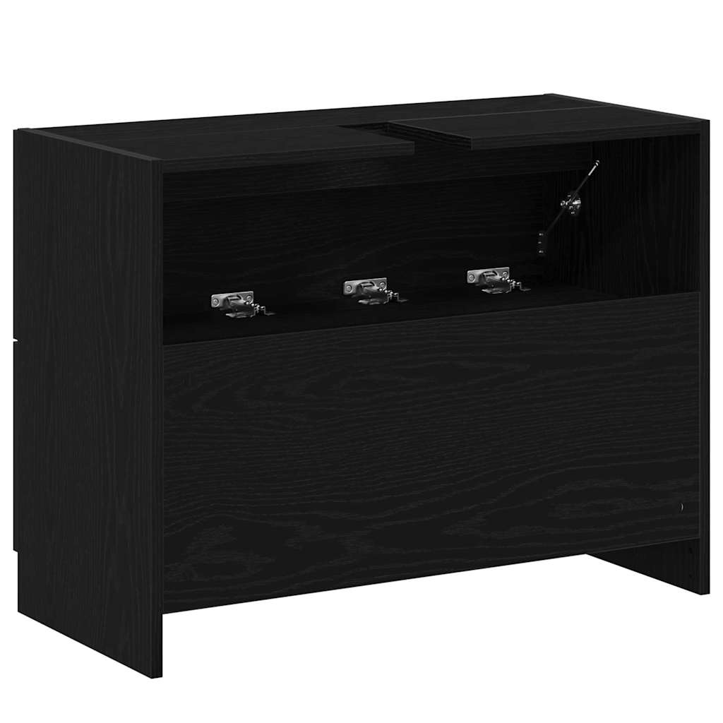 vidaXL Bathroom Cabinet Black Oak 78 x 37 x 59 cm Engineered wood