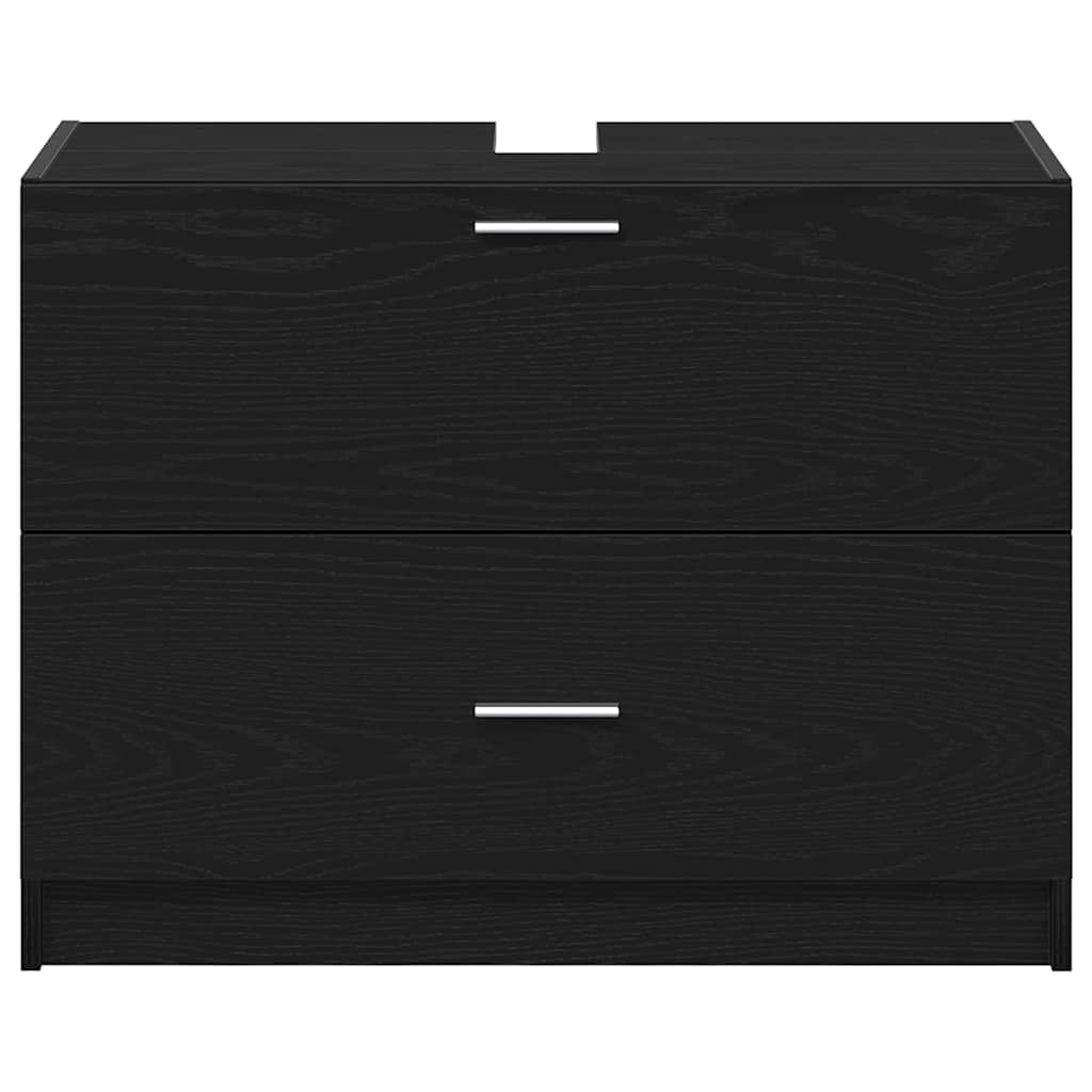 vidaXL Bathroom Cabinet Black Oak 78 x 37 x 59 cm Engineered wood