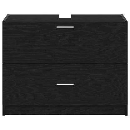 vidaXL Bathroom Cabinet Black Oak 78 x 37 x 59 cm Engineered wood