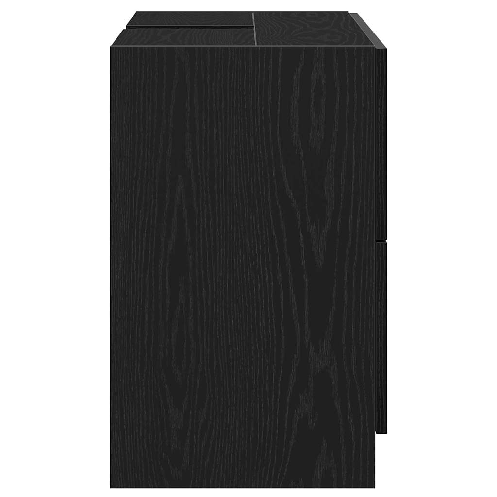 vidaXL Bathroom Cabinet Black Oak 78 x 37 x 59 cm Engineered wood
