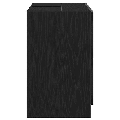 vidaXL Bathroom Cabinet Black Oak 78 x 37 x 59 cm Engineered wood