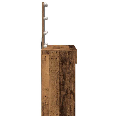 vidaXL Dressing Table Old Wood 100 x 40 x 130 cm Engineered Wood