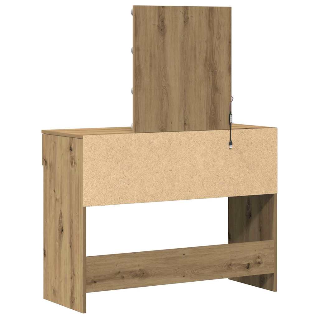 vidaXL Dressing Table Artisan Oak 100 x 40 x 130 cm Engineered Wood