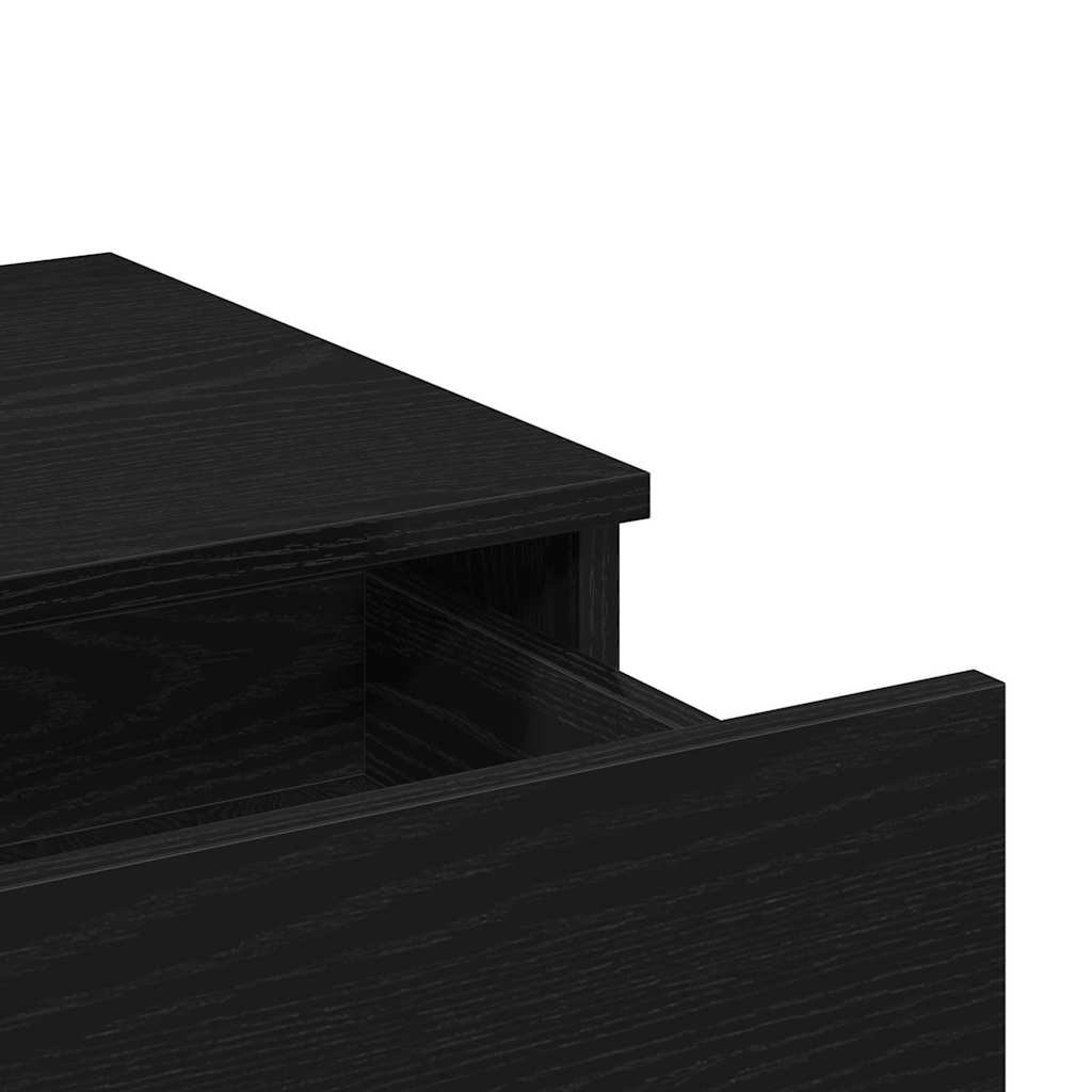 vidaXL Dressing Table Black Oak 100 x 40 x 130 cm Engineered Wood
