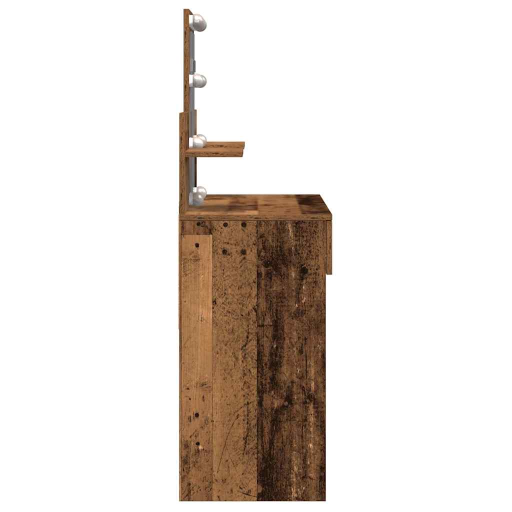vidaXL Dressing Table Old Wood 100 x 40 x 130 cm Engineered Wood