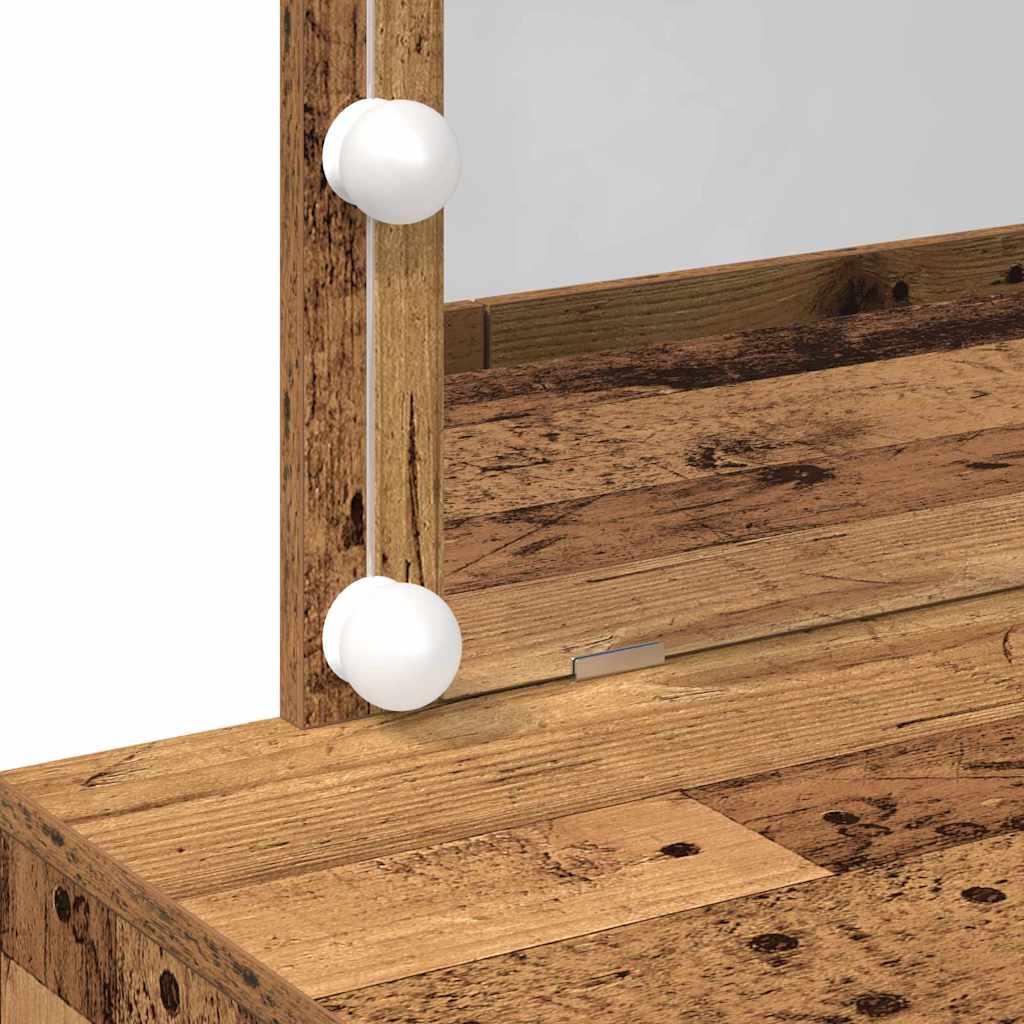vidaXL Dressing Table Old Wood 100 x 40 x 120 cm Engineered Wood