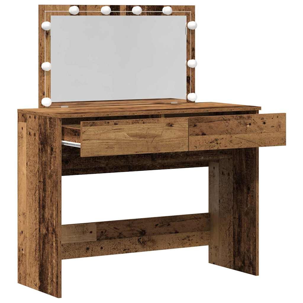 vidaXL Dressing Table Old Wood 100 x 40 x 120 cm Engineered Wood