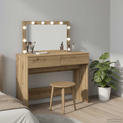 vidaXL Dressing Table Artisan Oak 100 x 40 x 120 cm Engineered Wood