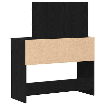 vidaXL Dressing Table Black Oak 100 x 40 x 120 cm Engineered Wood